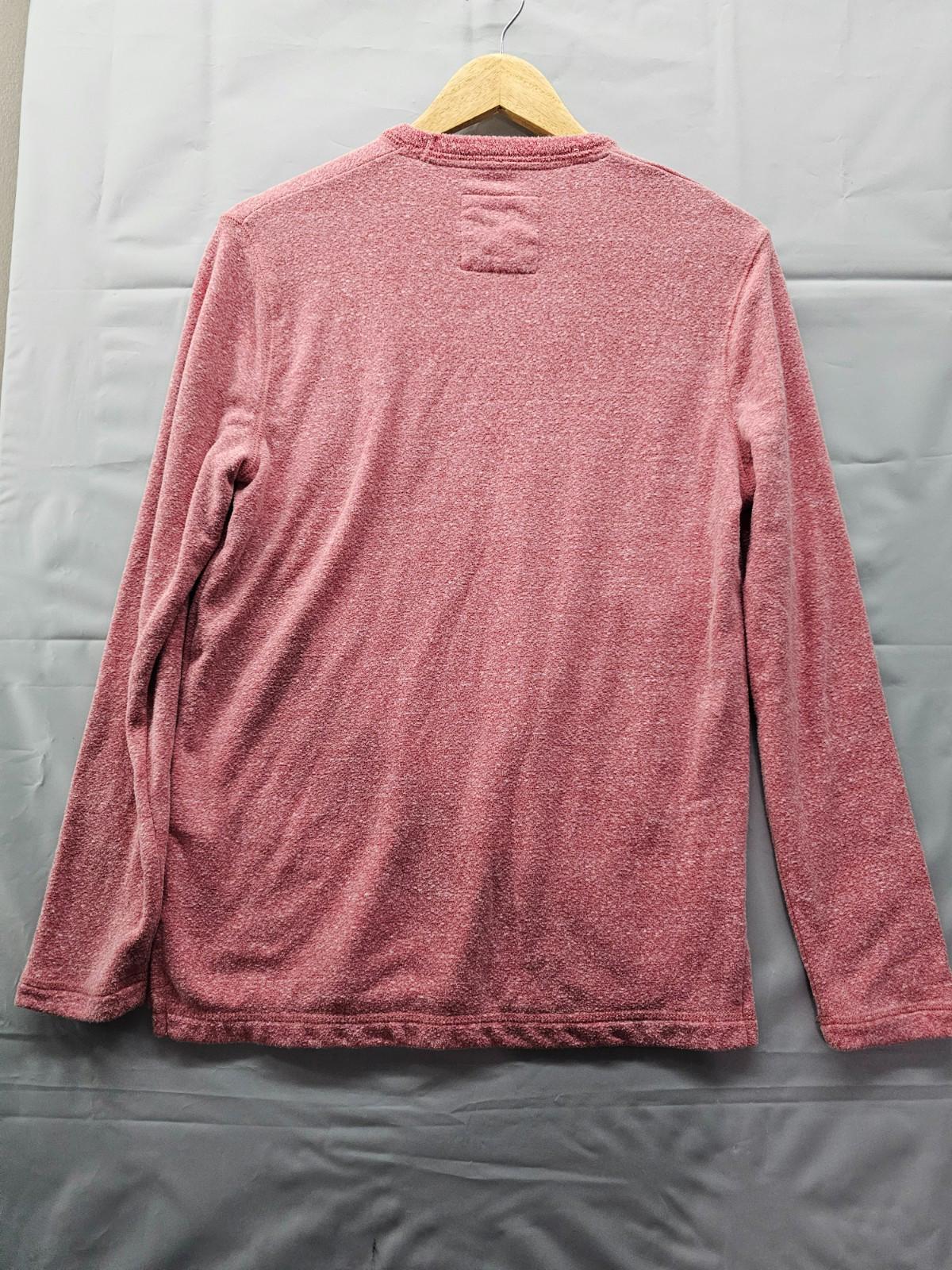 Hollister Red Textured Long Sleeve Crewneck XS Soft Casual Lounge Shirt