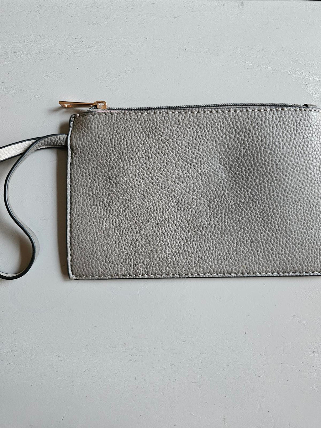 Gray Leather Wristlet Clutch - Your New Pocket-Sized Sidekick