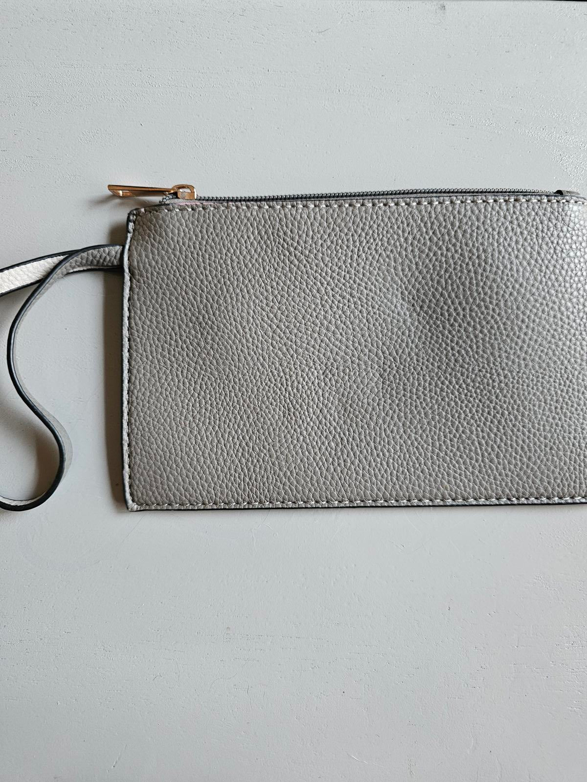 Gray Leather Wristlet Clutch - Your New Pocket-Sized Sidekick