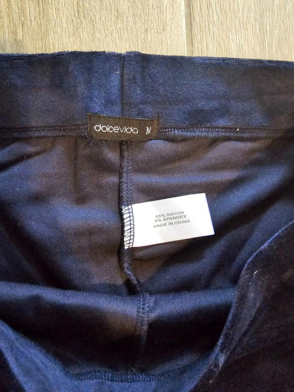 Dolcevida Navy Blue Leggings Women’s Size M Medium Soft Stretch Rayon Spandex