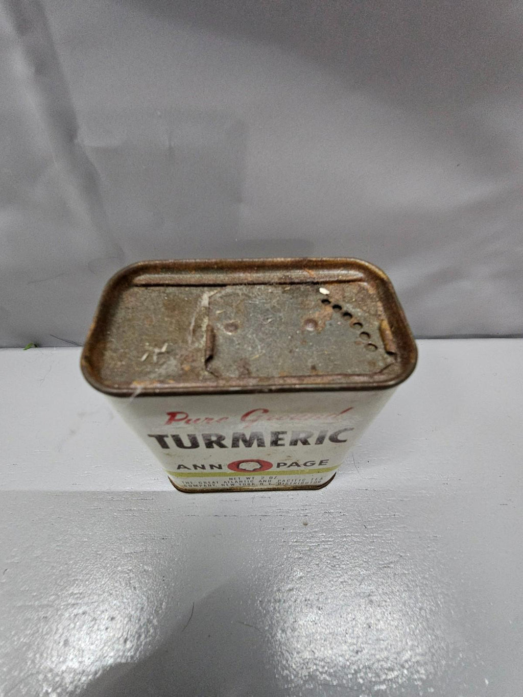 Vintage Ann Page pure ground TURMERIC 2 oz tin, empty