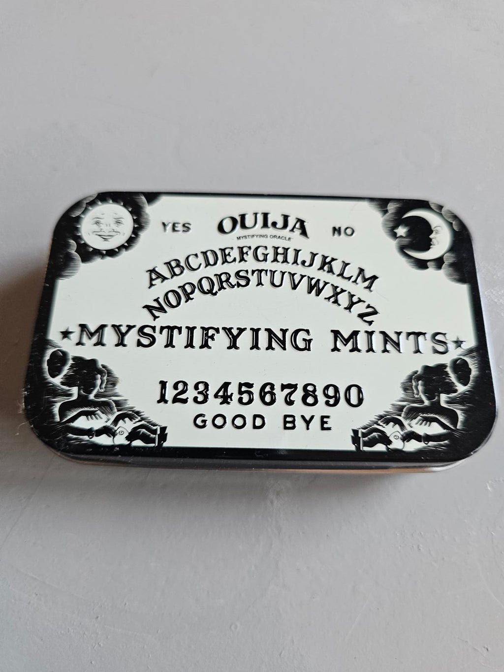 Ouija Mystifying Mints Tin - Spooky Sweetness in a Box