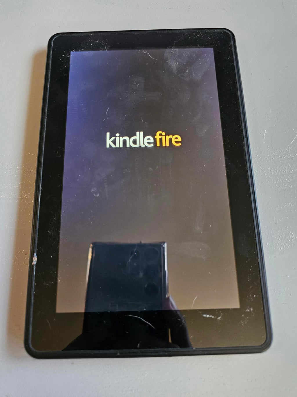 Amazon Kindle Fire 7" Black Tablet Powers On Untested Beyond Boot Screen