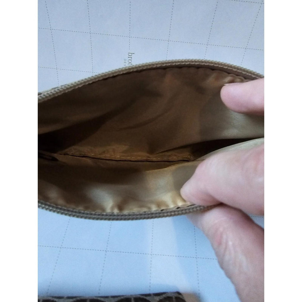 Giani Bernini Brown & Tan Wallet and Keychain Pouch Duo