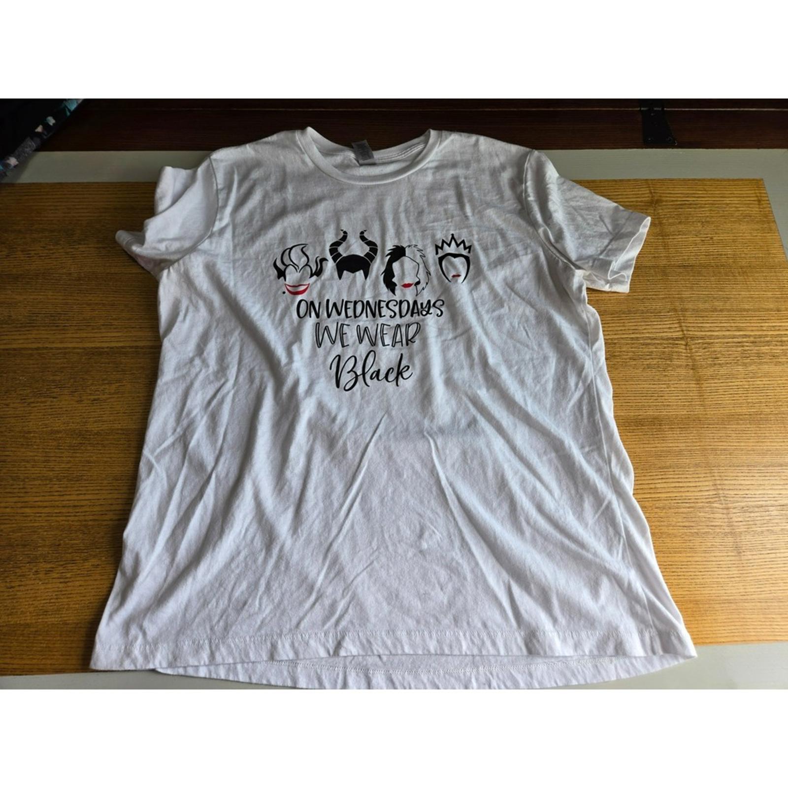 On Wednesdays We Wear Black Villain Tee XL Used Graphic T Shirt