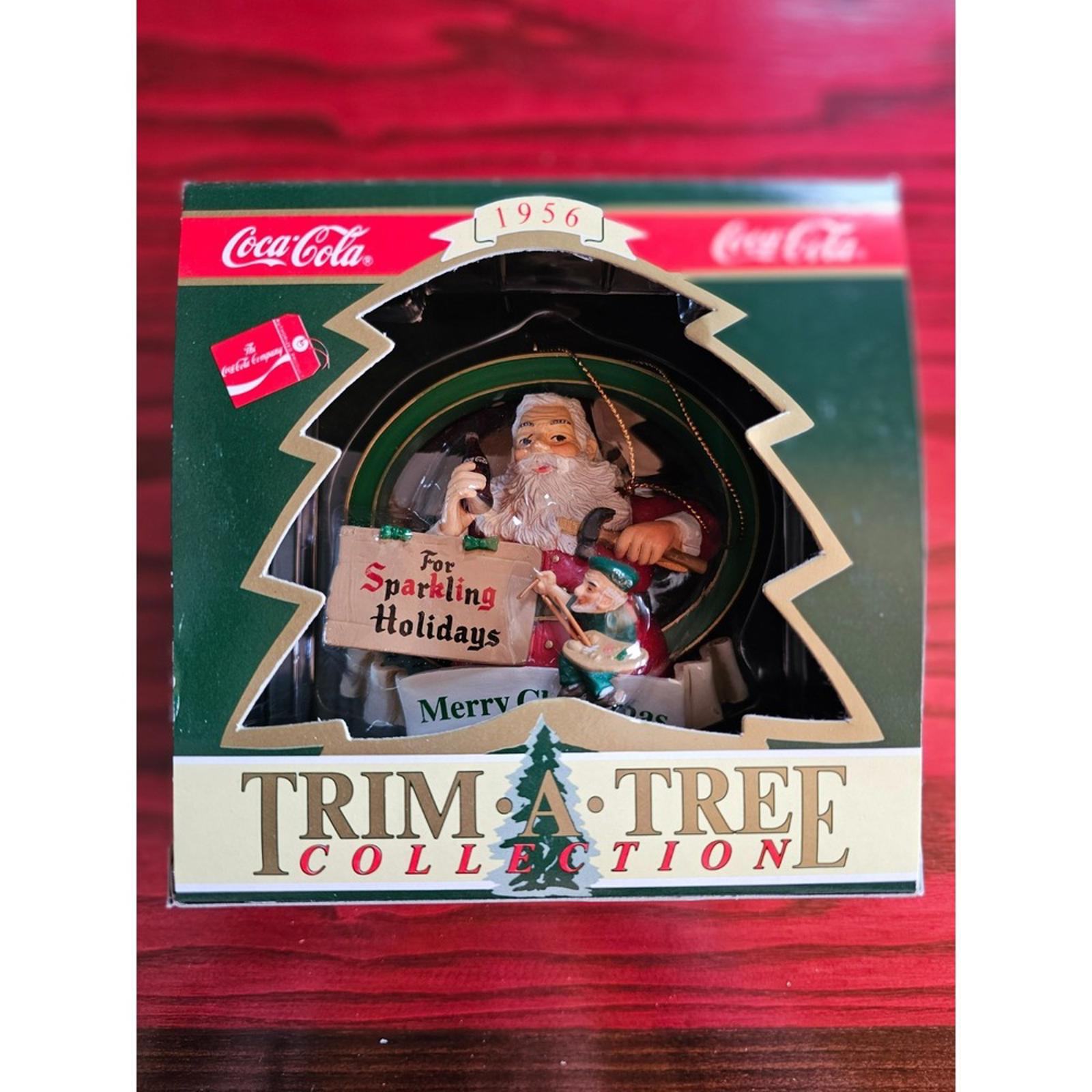 1995 Coca Cola Trim A Tree Ornament Sparkling Holidays 1956 Santa