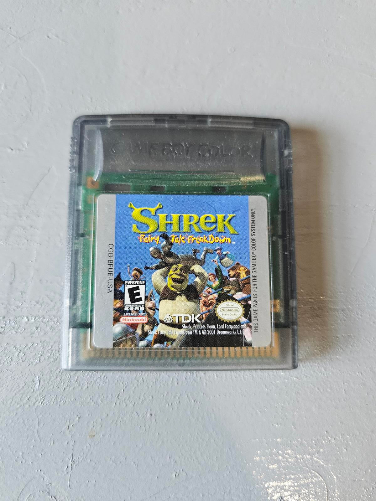 Shrek: Fairy Tale FreakDown Game Boy Color (2001, TDK) Authentic Cartridge