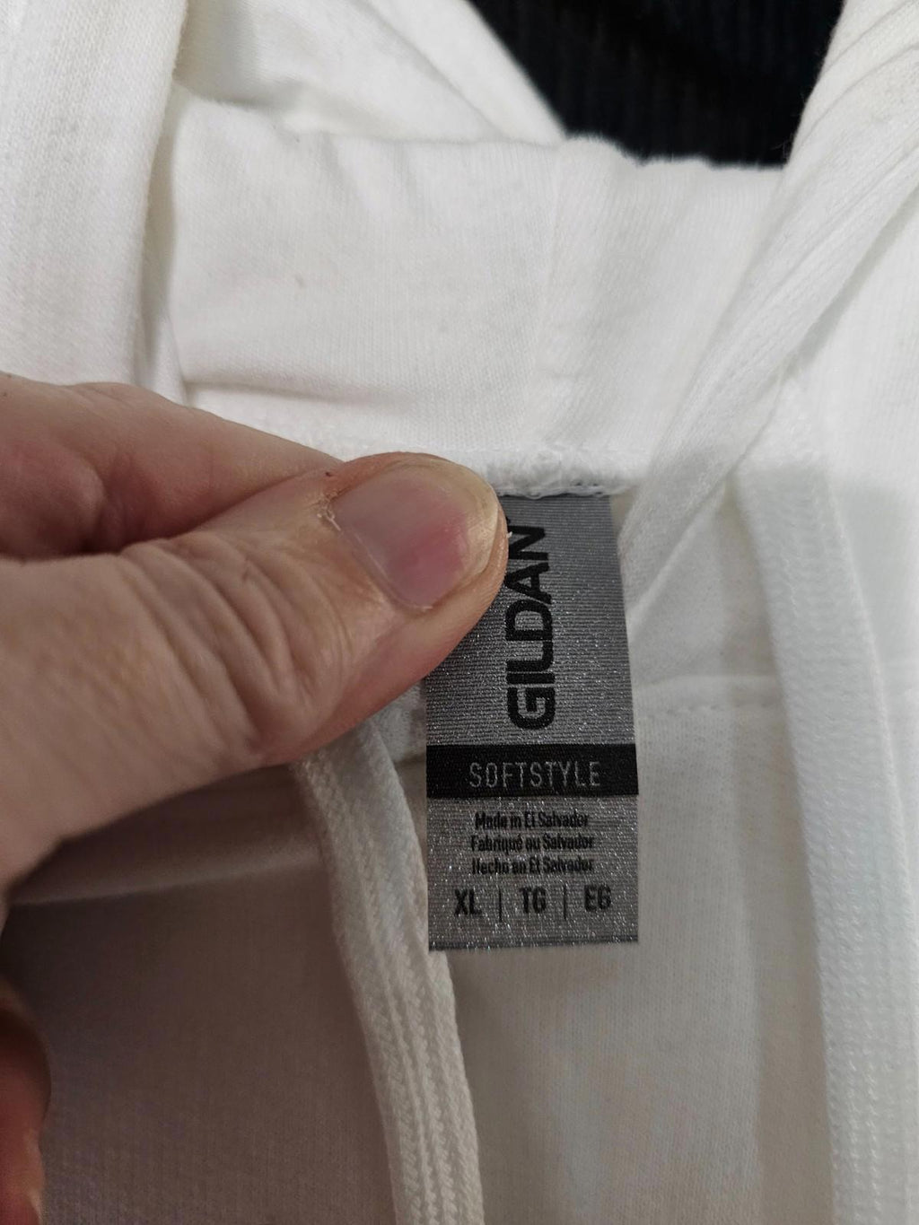 Gildan Softstyle White Hoodie XL Midweight Pullover New Without Tags