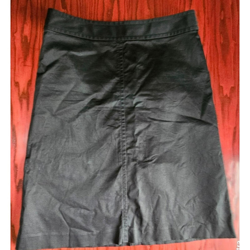 Banana Republic Black Stretch Skirt Size 8 Side Zip Classic Office
