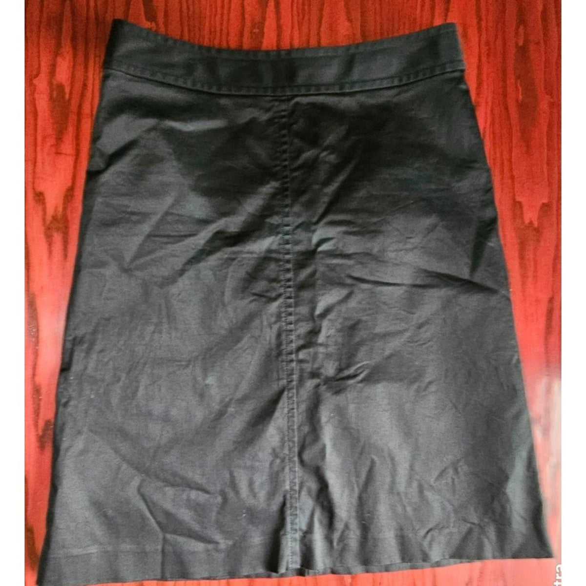 Banana Republic Black Stretch Skirt Size 8 Side Zip Classic Office