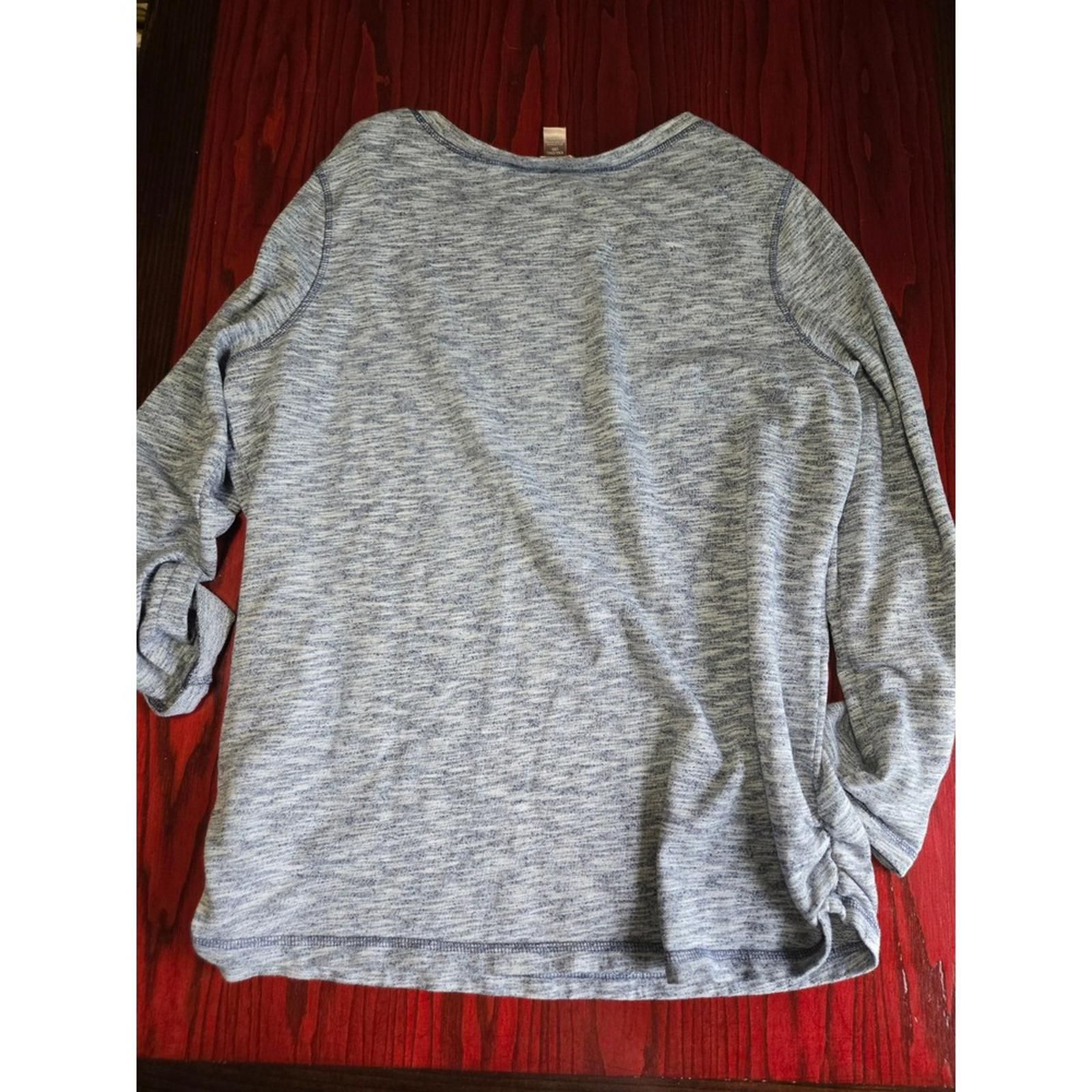 White Stag Heather Blue Long Sleeve Top Womens 2X 20