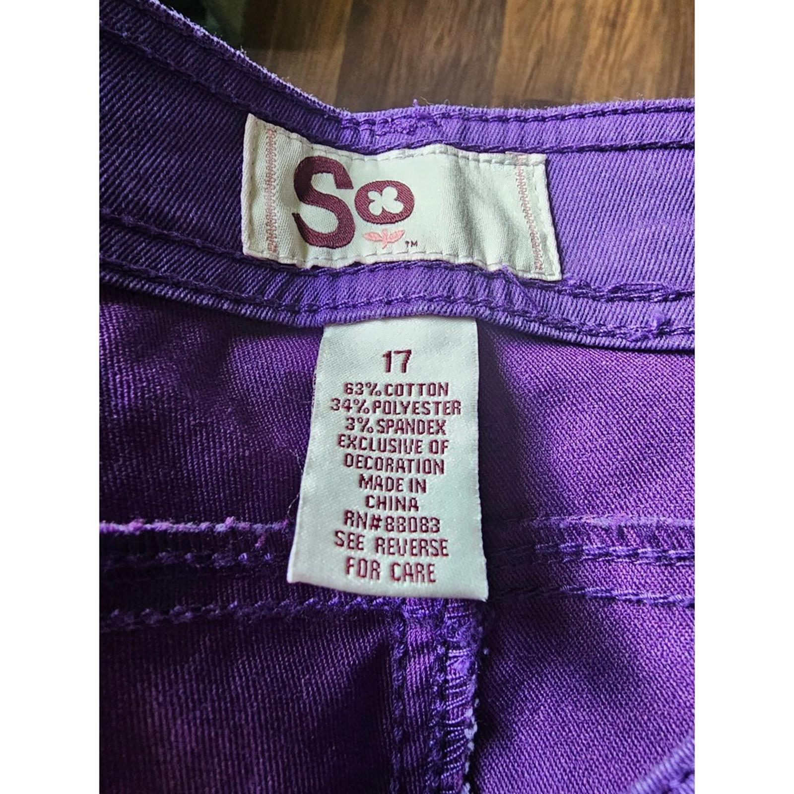 SO Purple Skinny Jeans Size 17 Stretch Bold Statement Denim