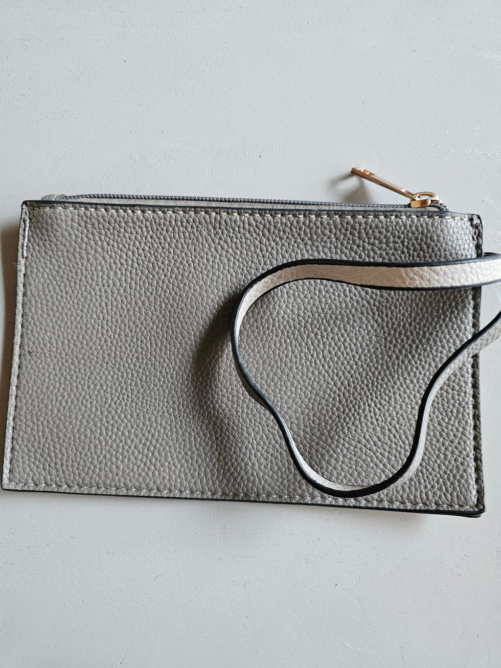 Gray Leather Wristlet Clutch - Your New Pocket-Sized Sidekick