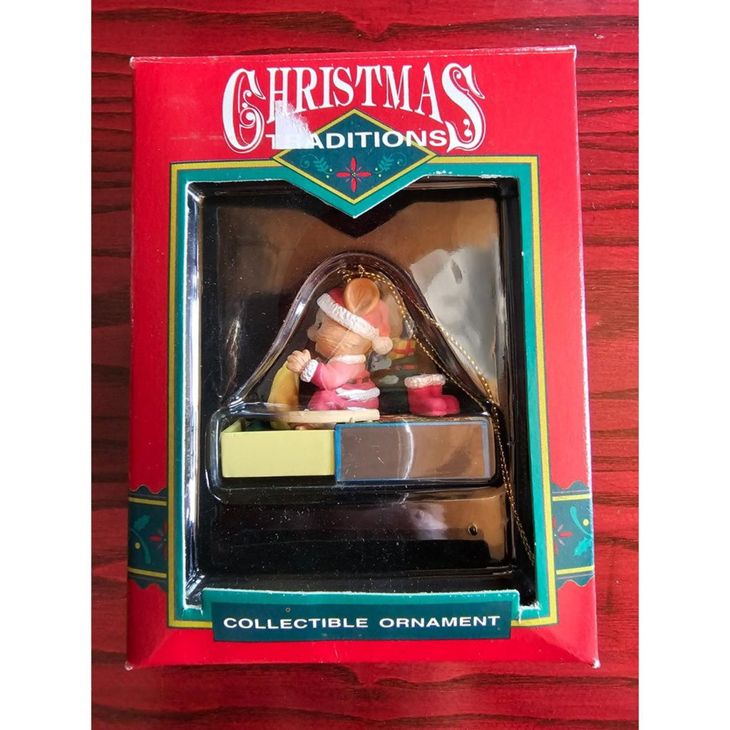 Matrix Christmas Traditions Ornament Santas Workshop Scene 1990s
