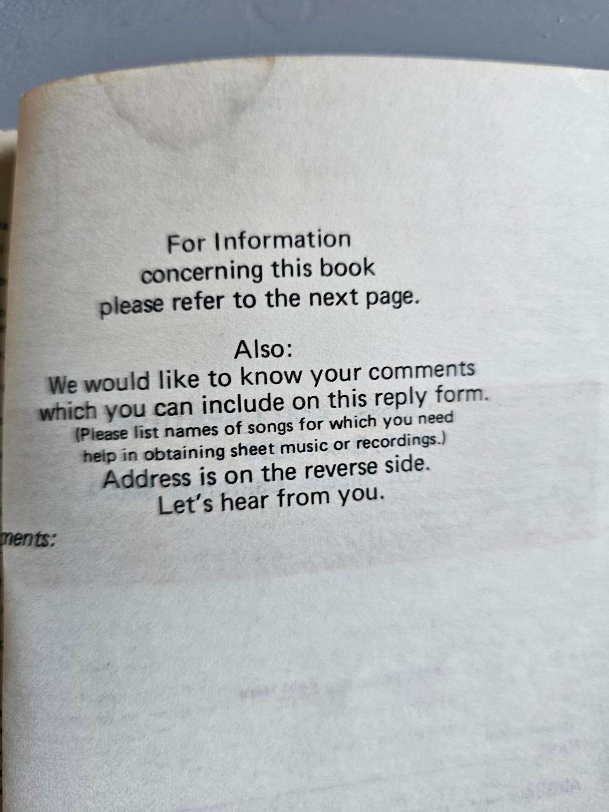 Vintage Mennonite Voluntary Service Songbook - Sing Your Heart Out!