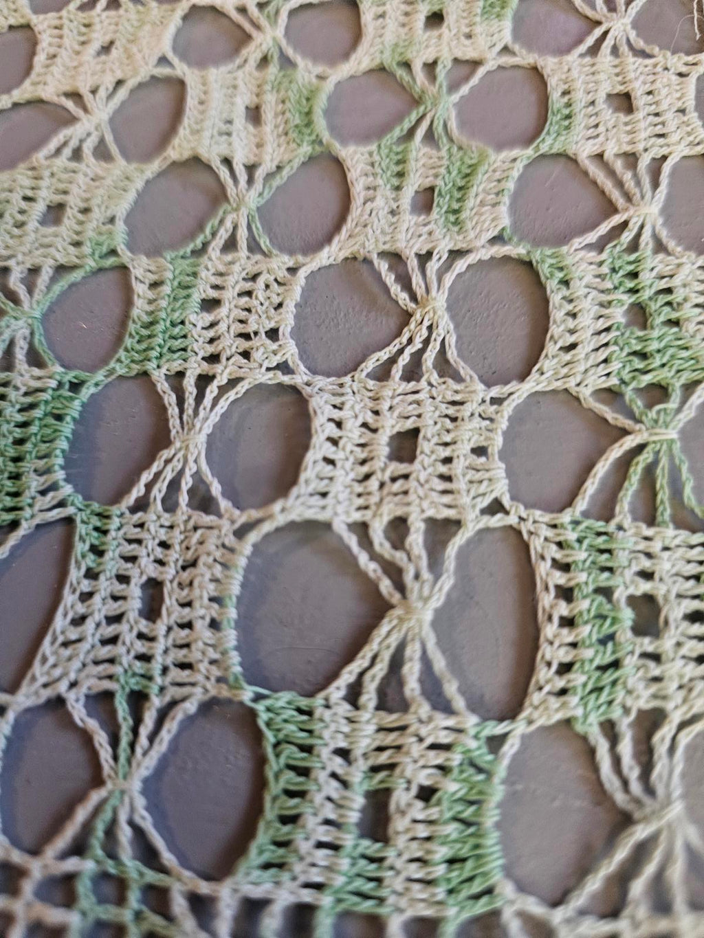 Green Crochet Table Runner