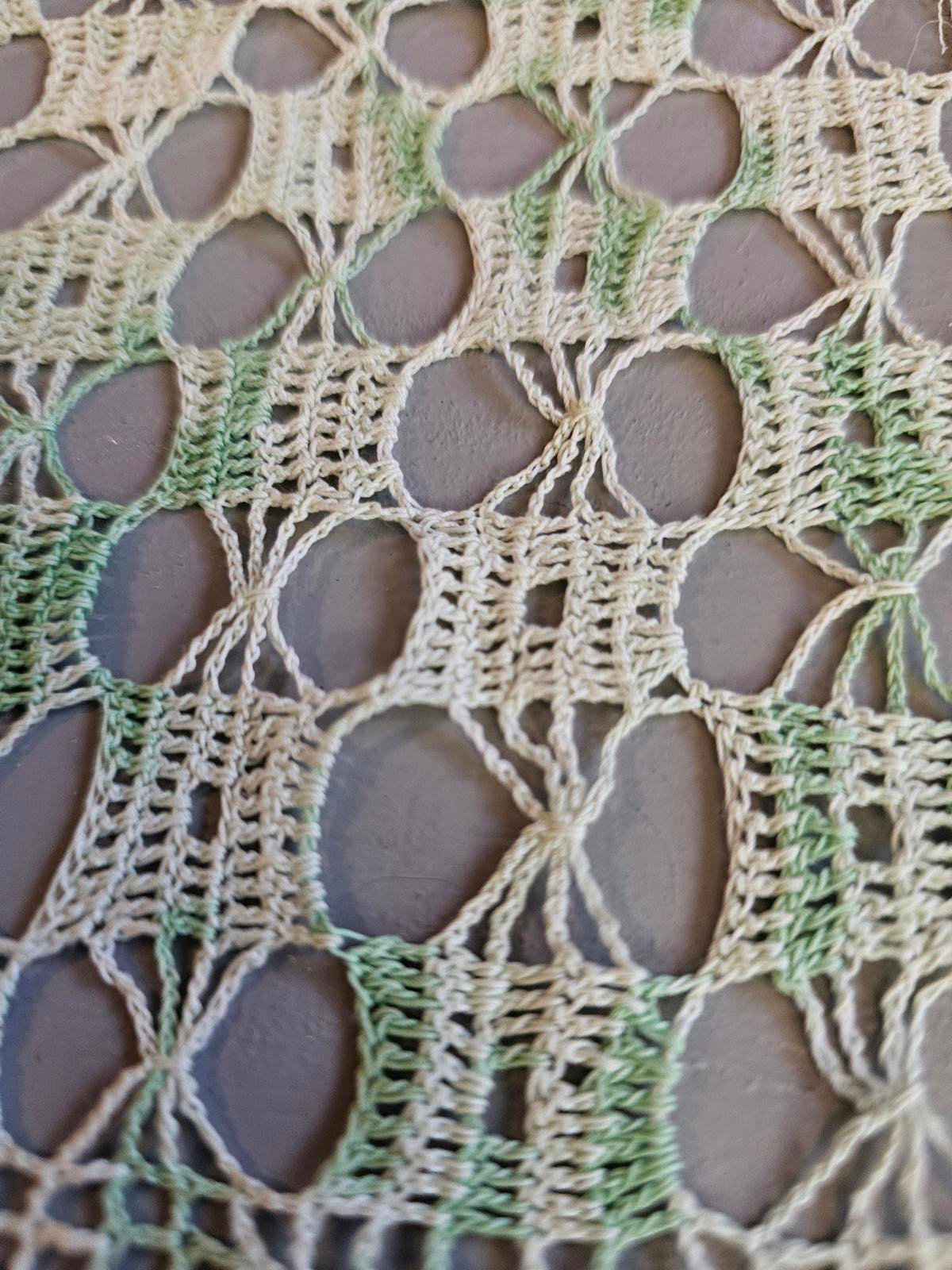 Green Crochet Table Runner