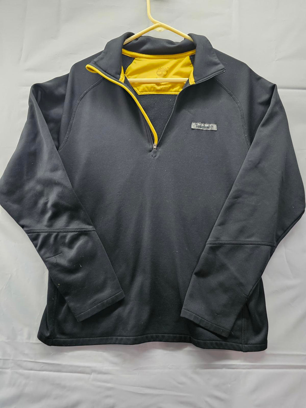 Timberland Men’s Black & Yellow Quarter-Zip Pullover Size M