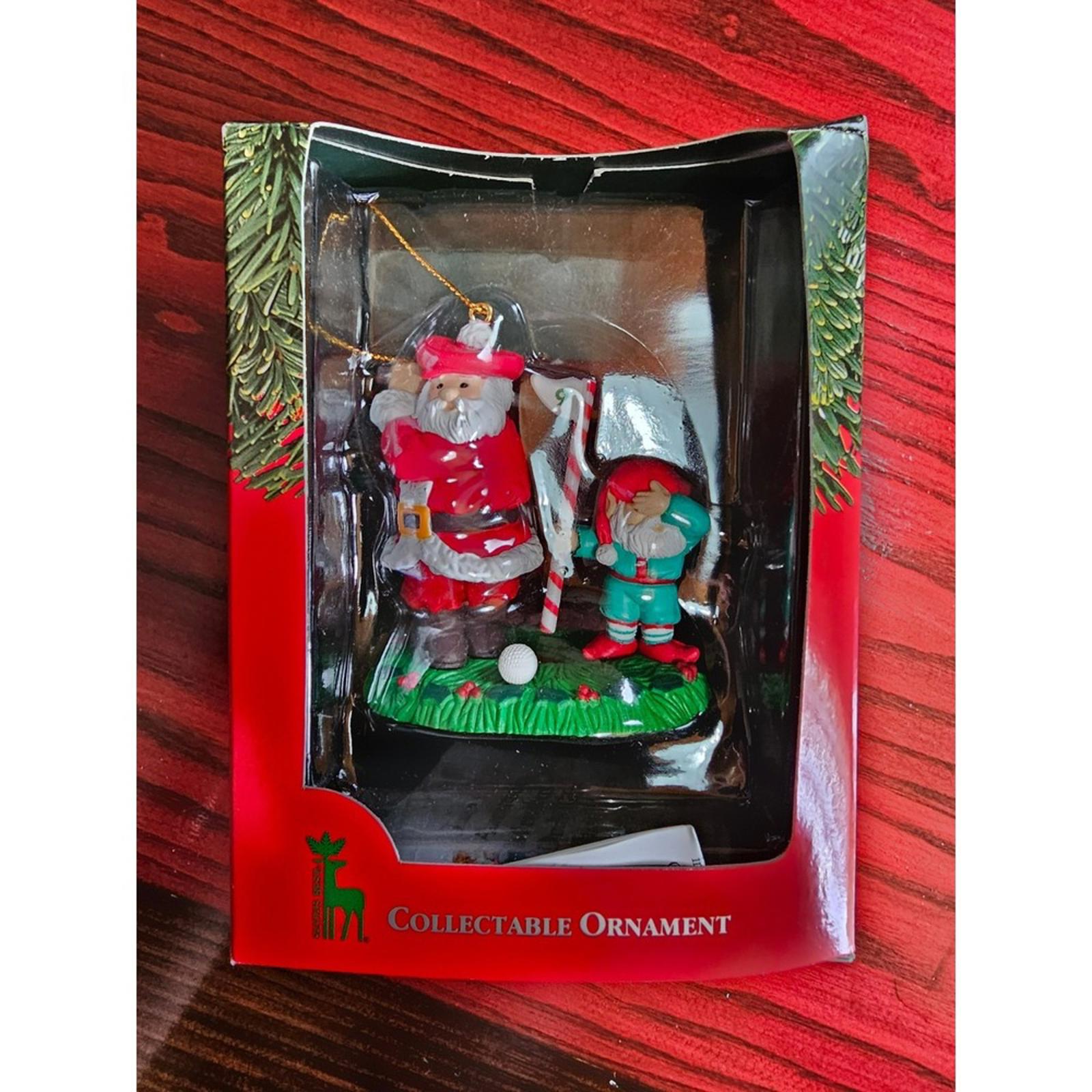 Santas Best Christmas Charmers Ornament Santa Child Candy Cane Golf
