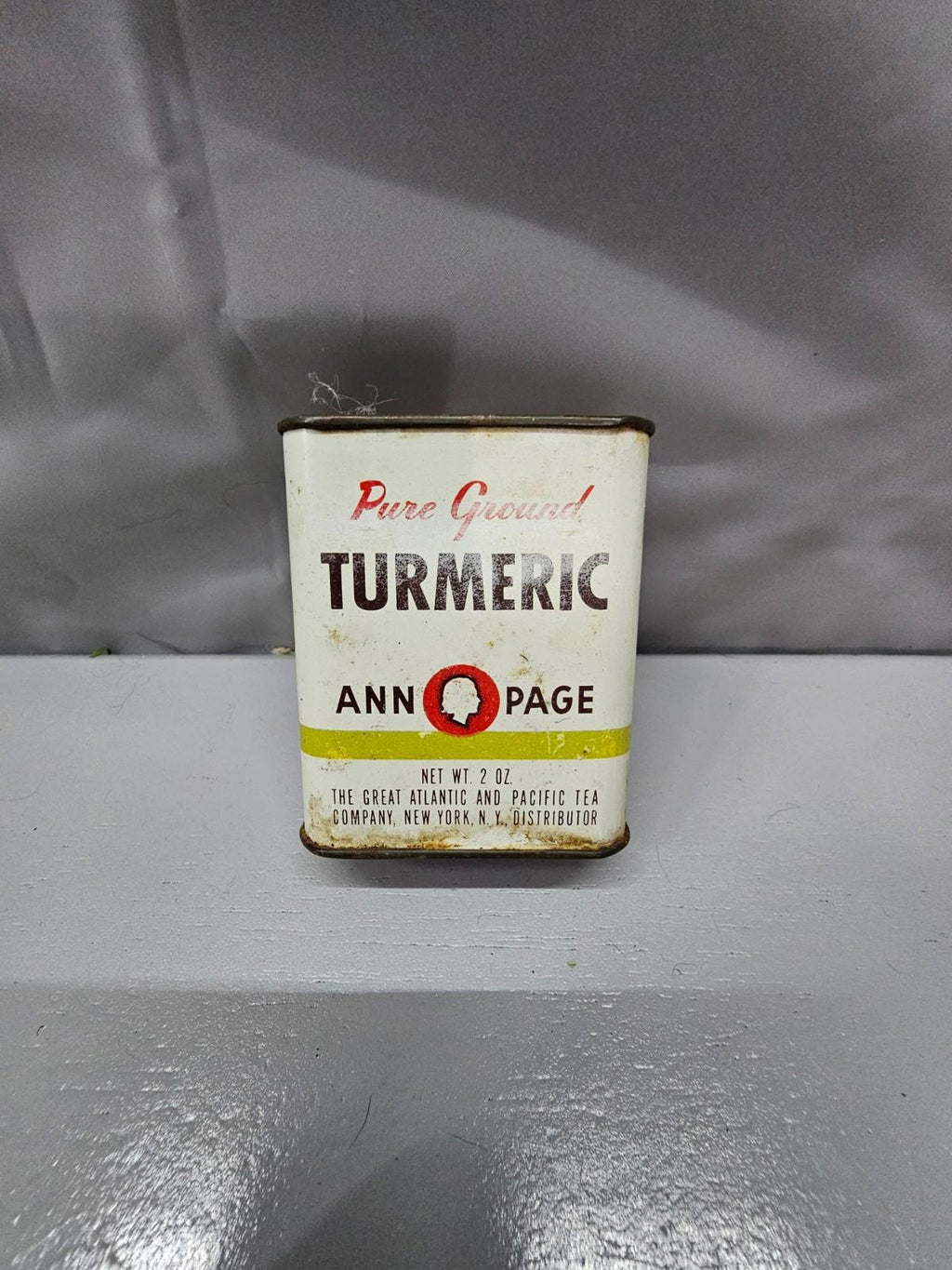 Vintage Ann Page pure ground TURMERIC 2 oz tin, empty
