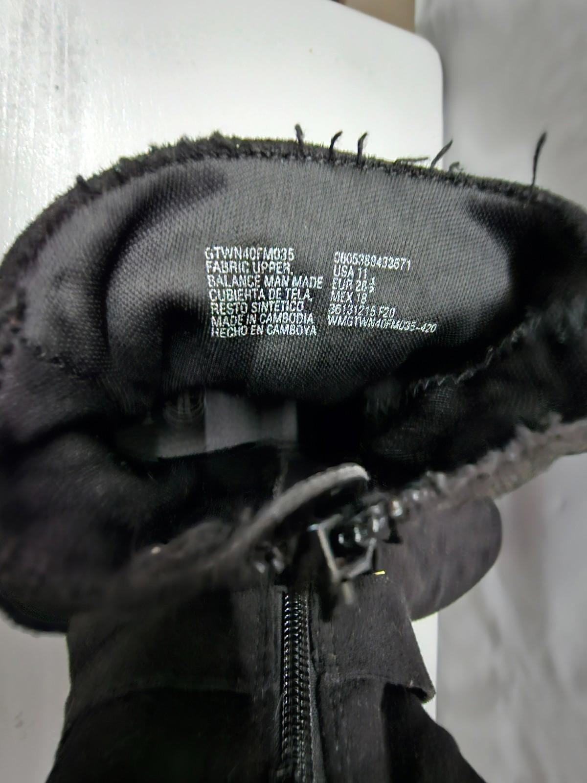 Wonder Nation Kids Black Suede Zip Up Boots Size 11