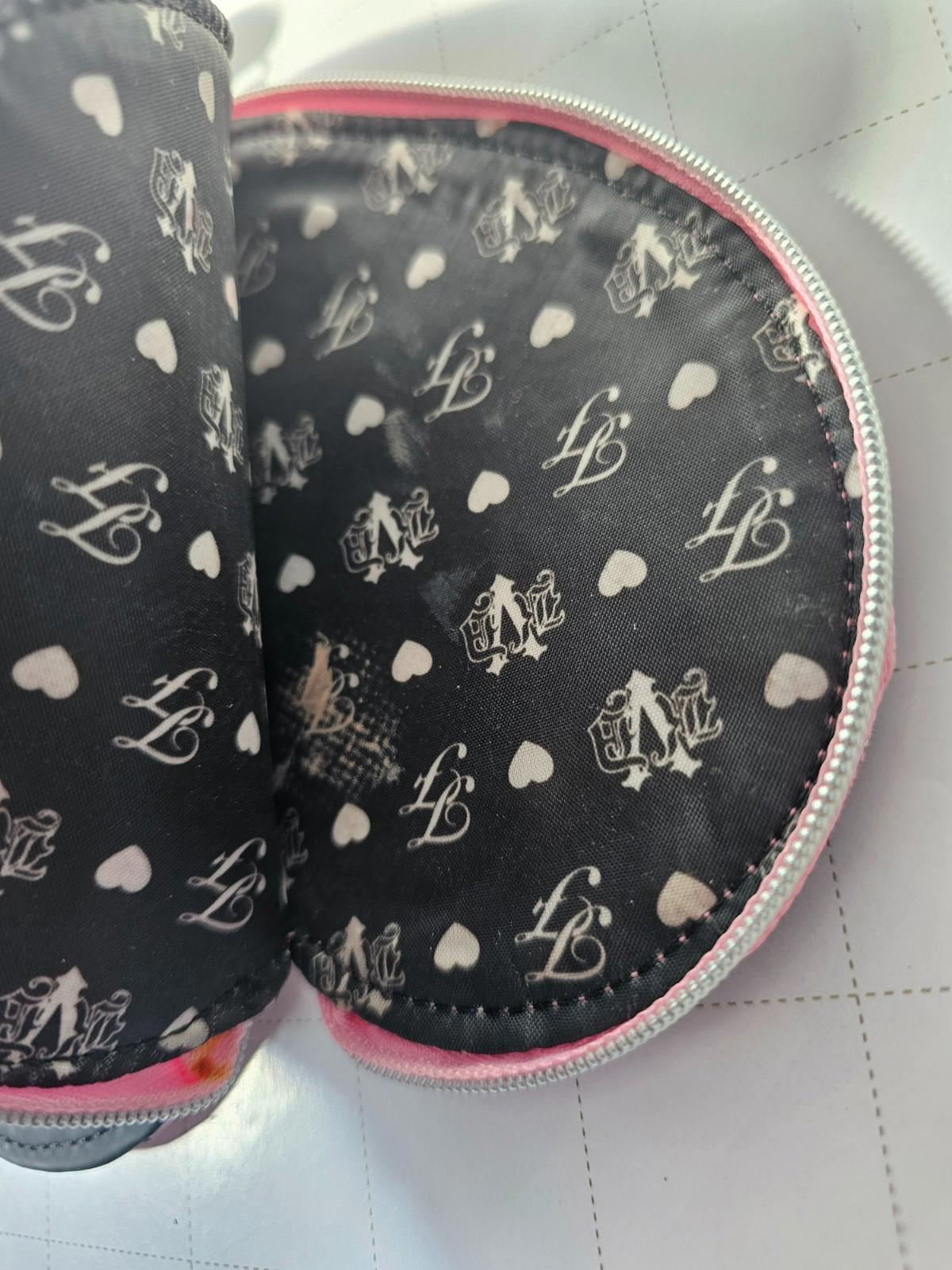 Too Faced Heart-Shaped Cosmetic Bag - Pink Sparkle & Cat Charm