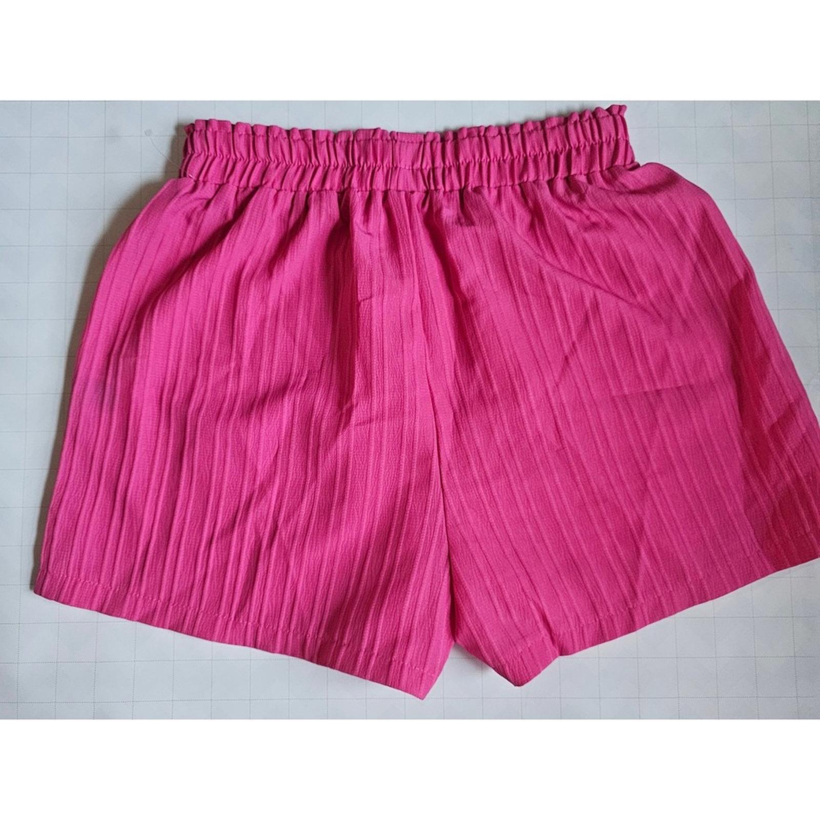 SHEIN Womens Hot Pink Casual Shorts Elastic Waist Summer Lightweight M