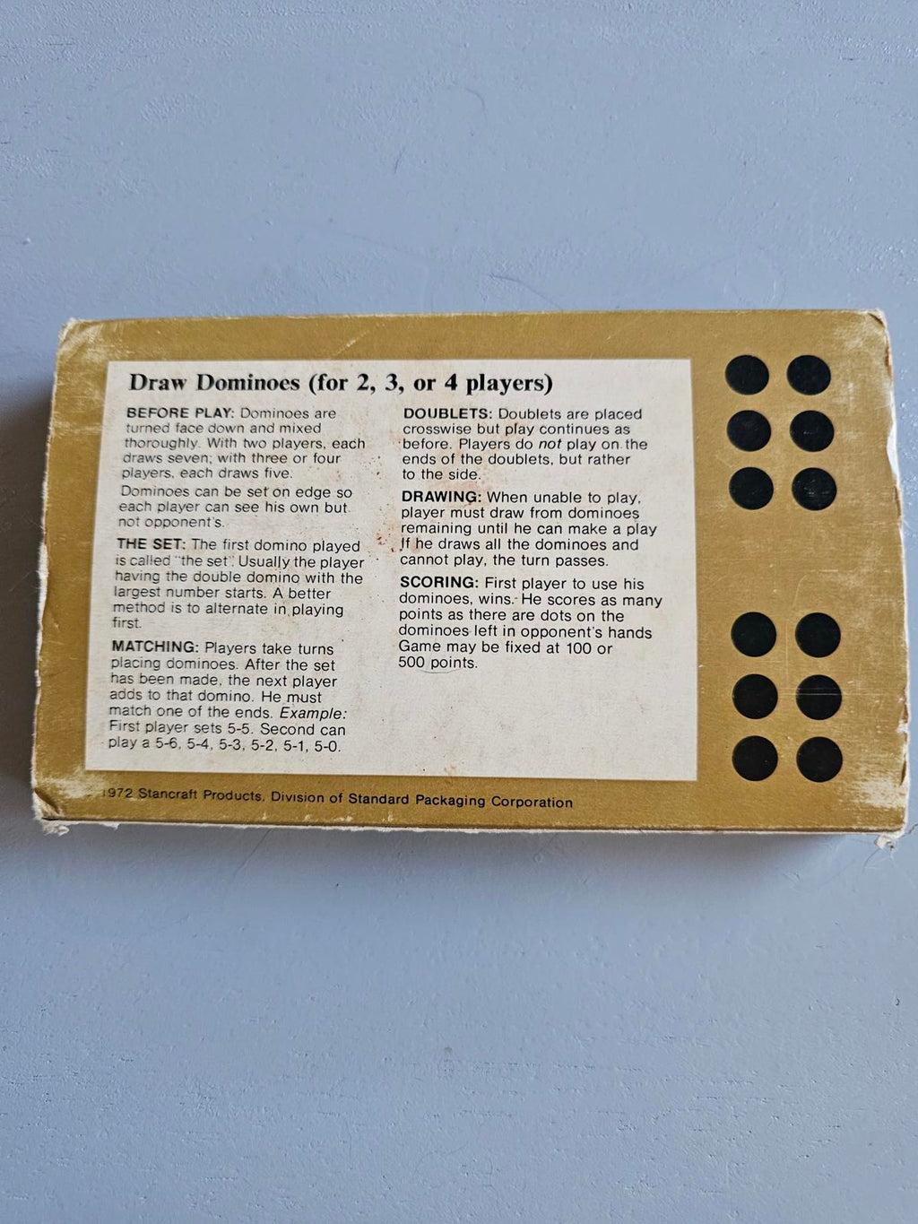 Vintage Hoyle Double Six Dominoes Set