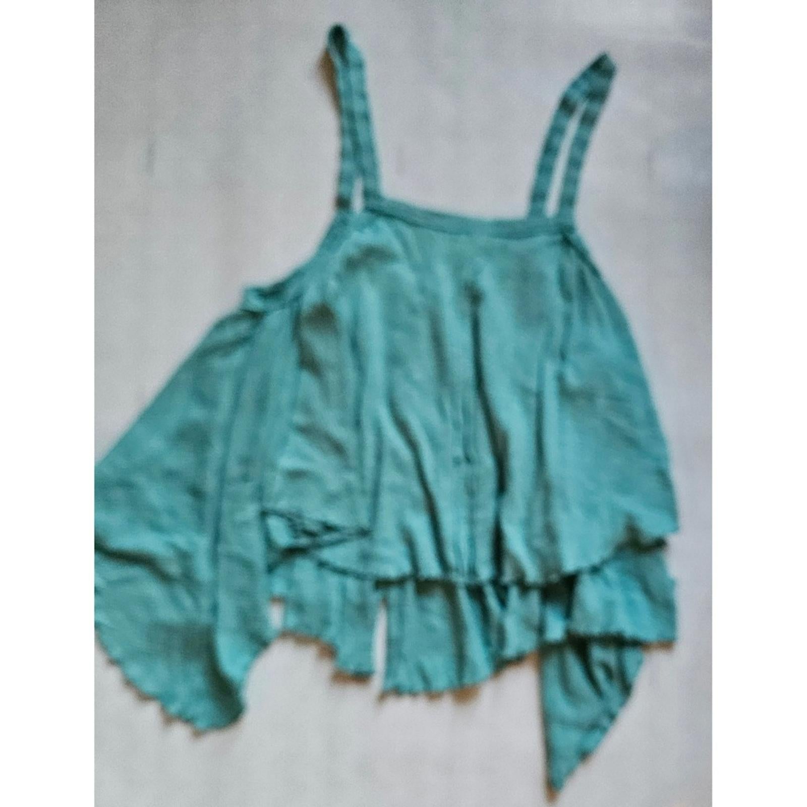 We The Free Free People Turquoise Tank Top Small Button Front