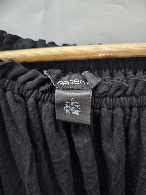 Arden B. Black Off-the-Shoulder Dress with Lace Trim Women’s Small Made in USA