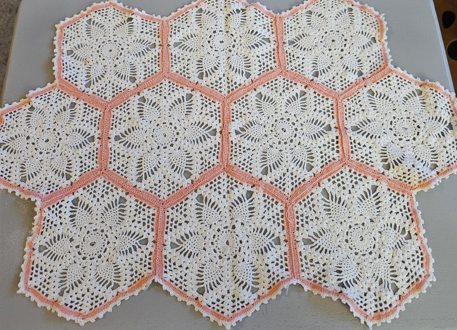 Sassy Hexagon Crochet Lace Doily - Handmade Charm!