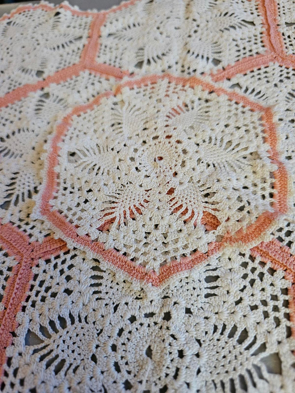 Sassy Hexagon Crochet Lace Doily - Handmade Charm!