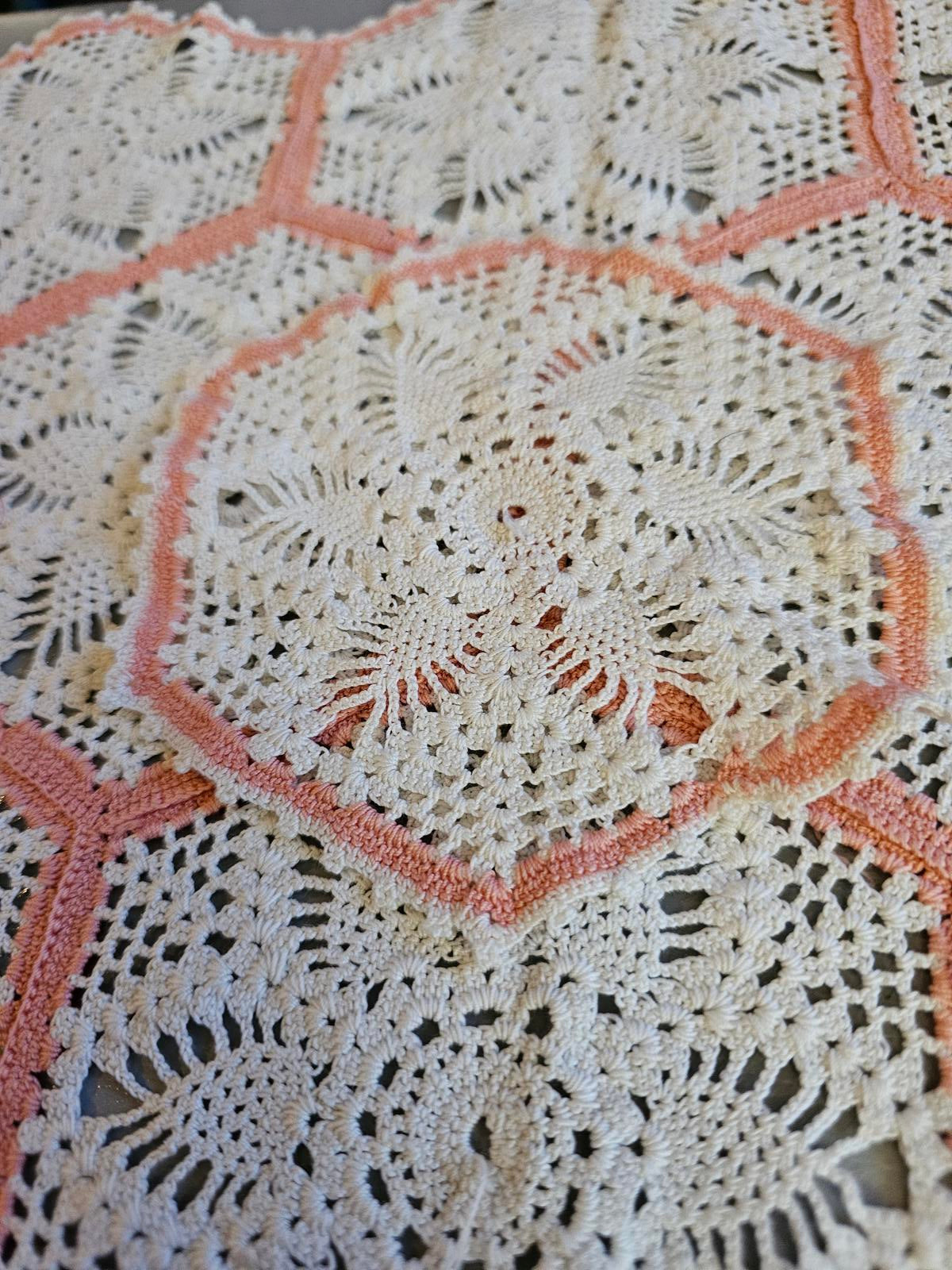 Sassy Hexagon Crochet Lace Doily - Handmade Charm!