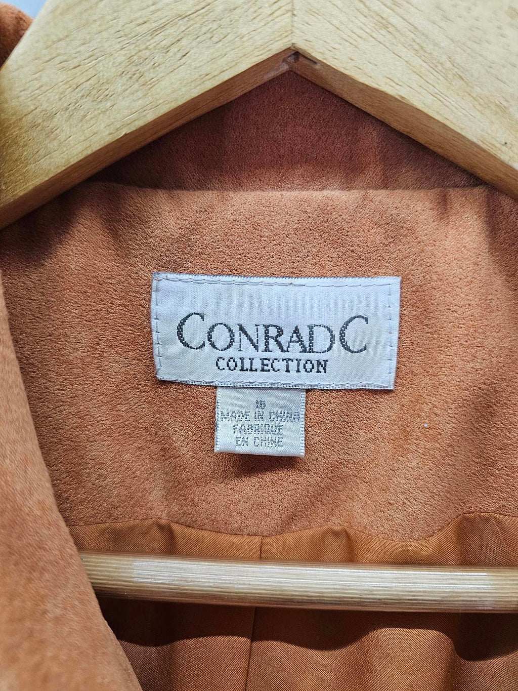 Conrad C Collection Faux Suede Zip Jacket Camel Brown Women’s 10