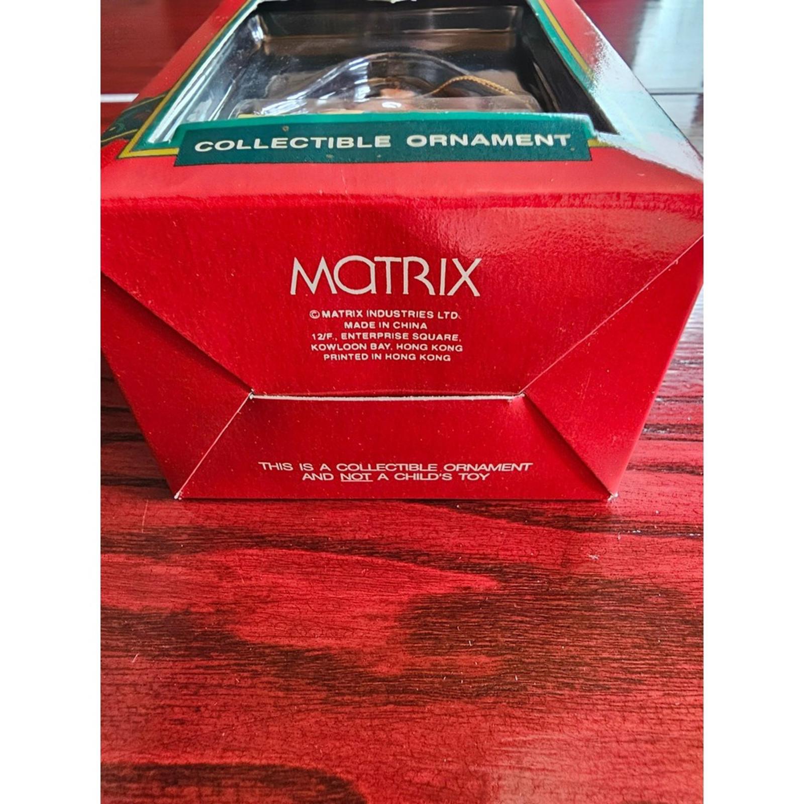 Matrix Christmas Traditions Ornament Santas Workshop Scene 1990s