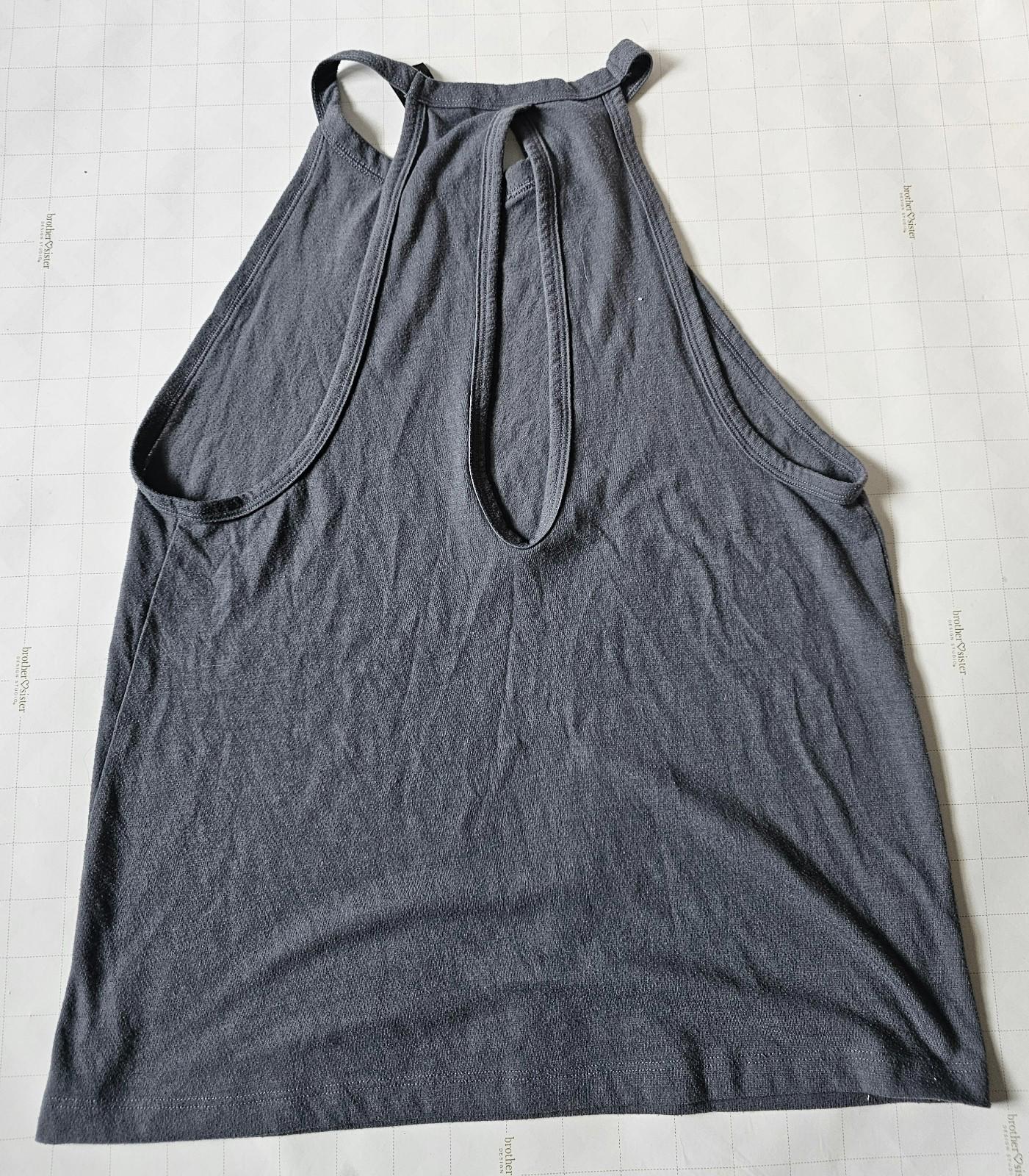 Victoria Sport Women’s High-Neck Tank Top Gray Cutout Back Size Medium