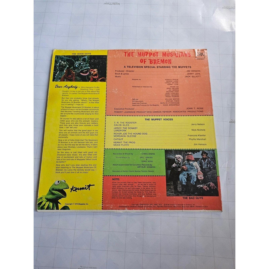 Kermit The Frog Presents Muppet Musicians of Bremen Vinyl Record CRA - good-g-