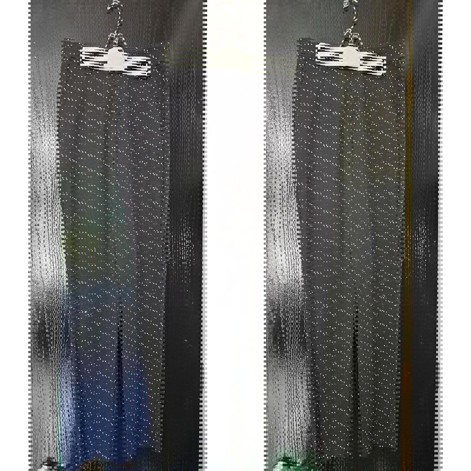 Old Navy Harper Pants Navy Blue Polka Dot Size 12 Stretch Ankle