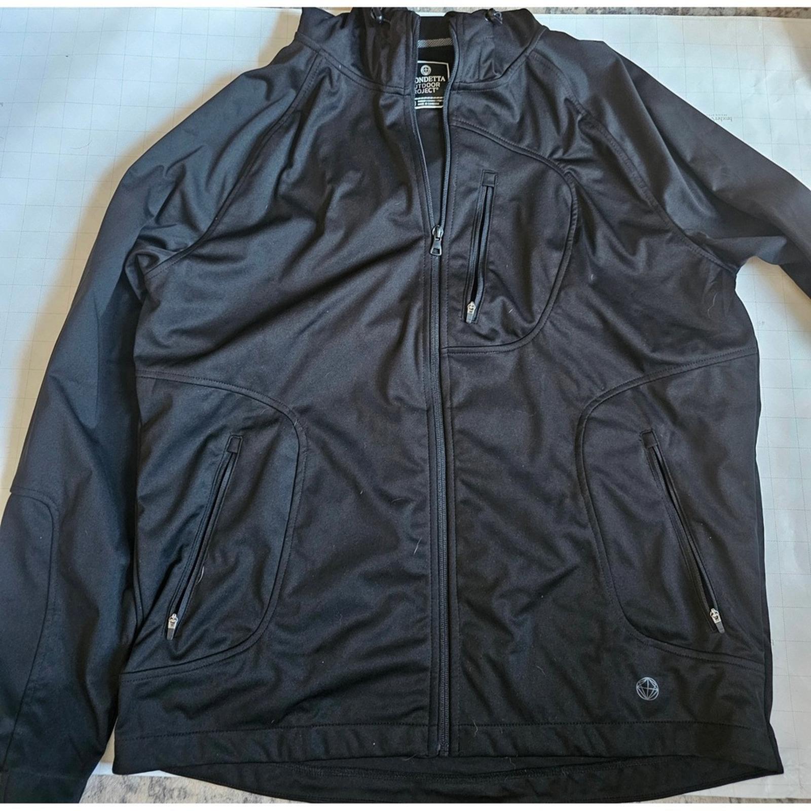 Mondetta Outdoor Project Full-Zip Black Hooded Jacket Men’s Large Pockets