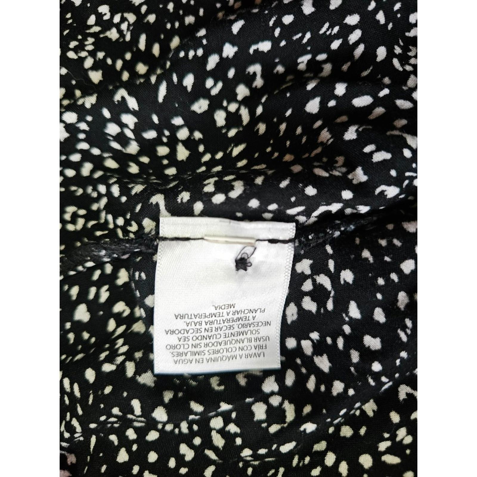 White Stag Black White Button Up Blouse Womens Small