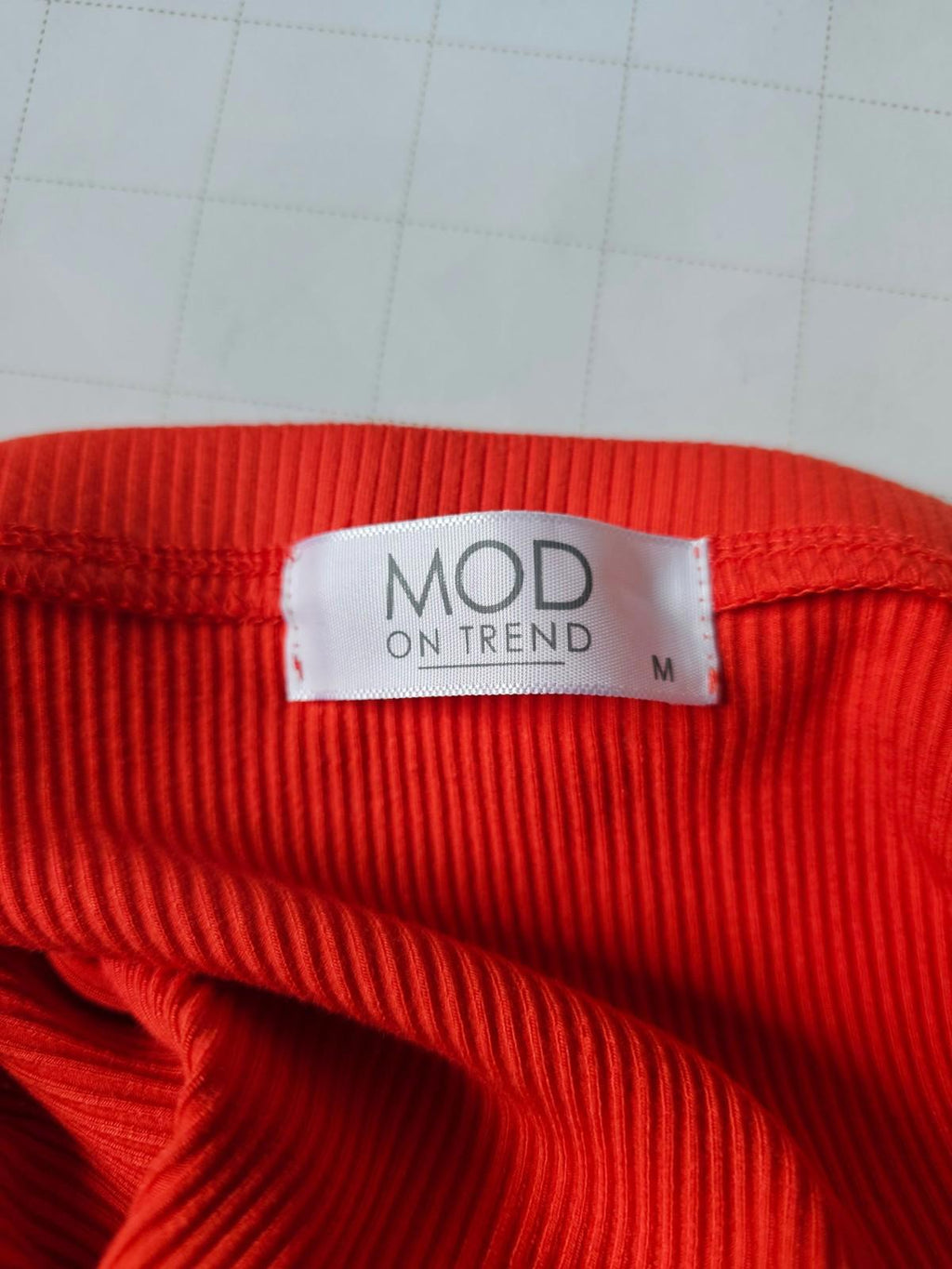 MOD On Trend Women’s Red Ribbed Cami Tank Top Size M