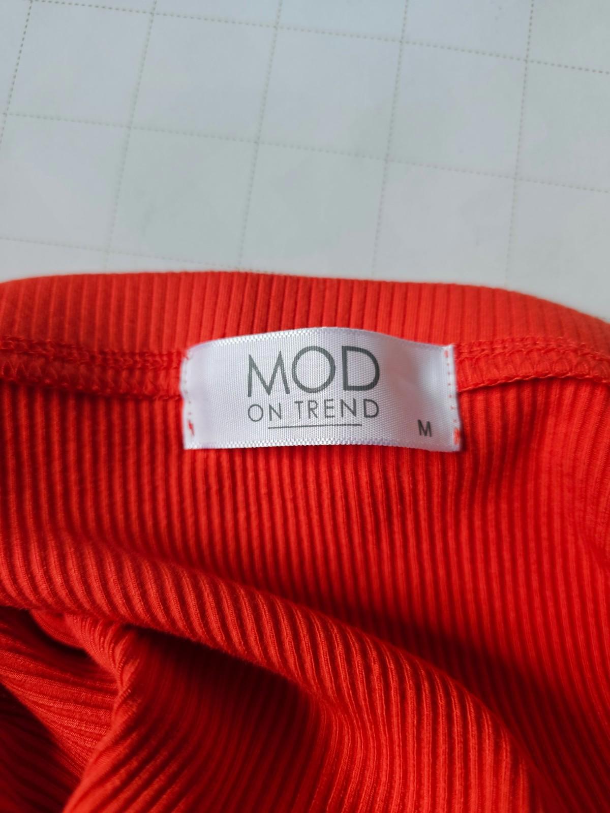 MOD On Trend Women’s Red Ribbed Cami Tank Top Size M