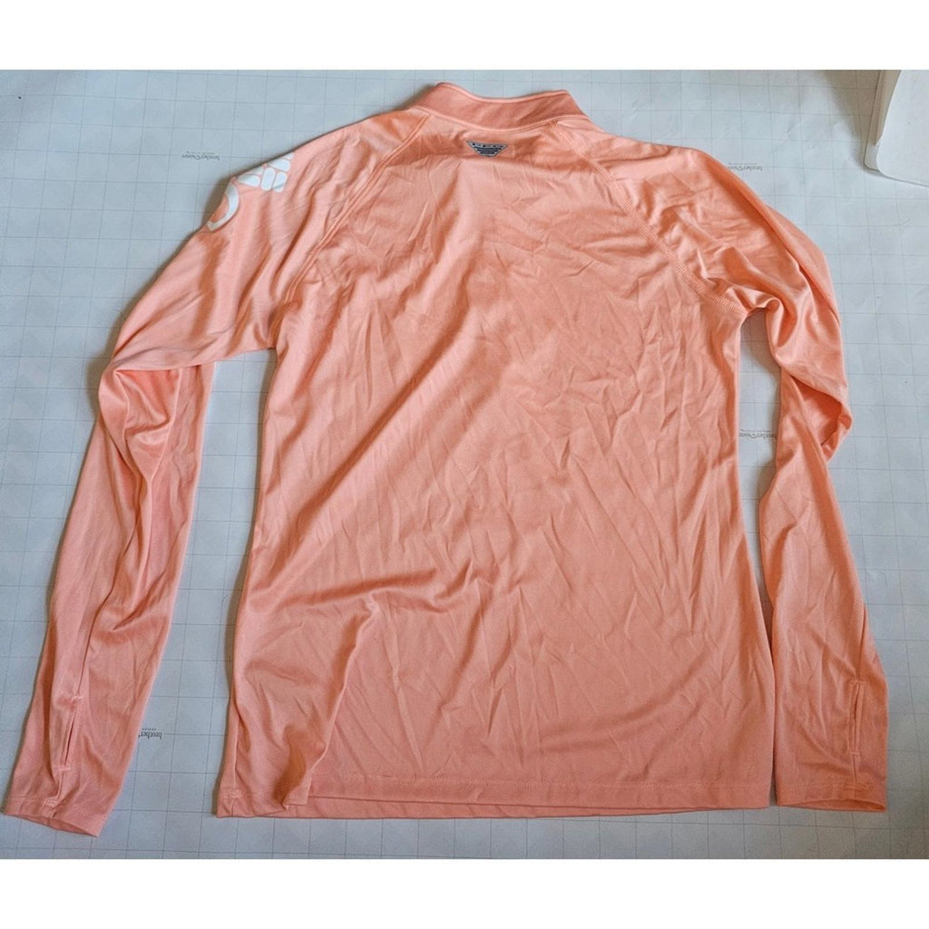 Columbia PFG I Shade Peach Half Zip Fishing Shirt Women's S