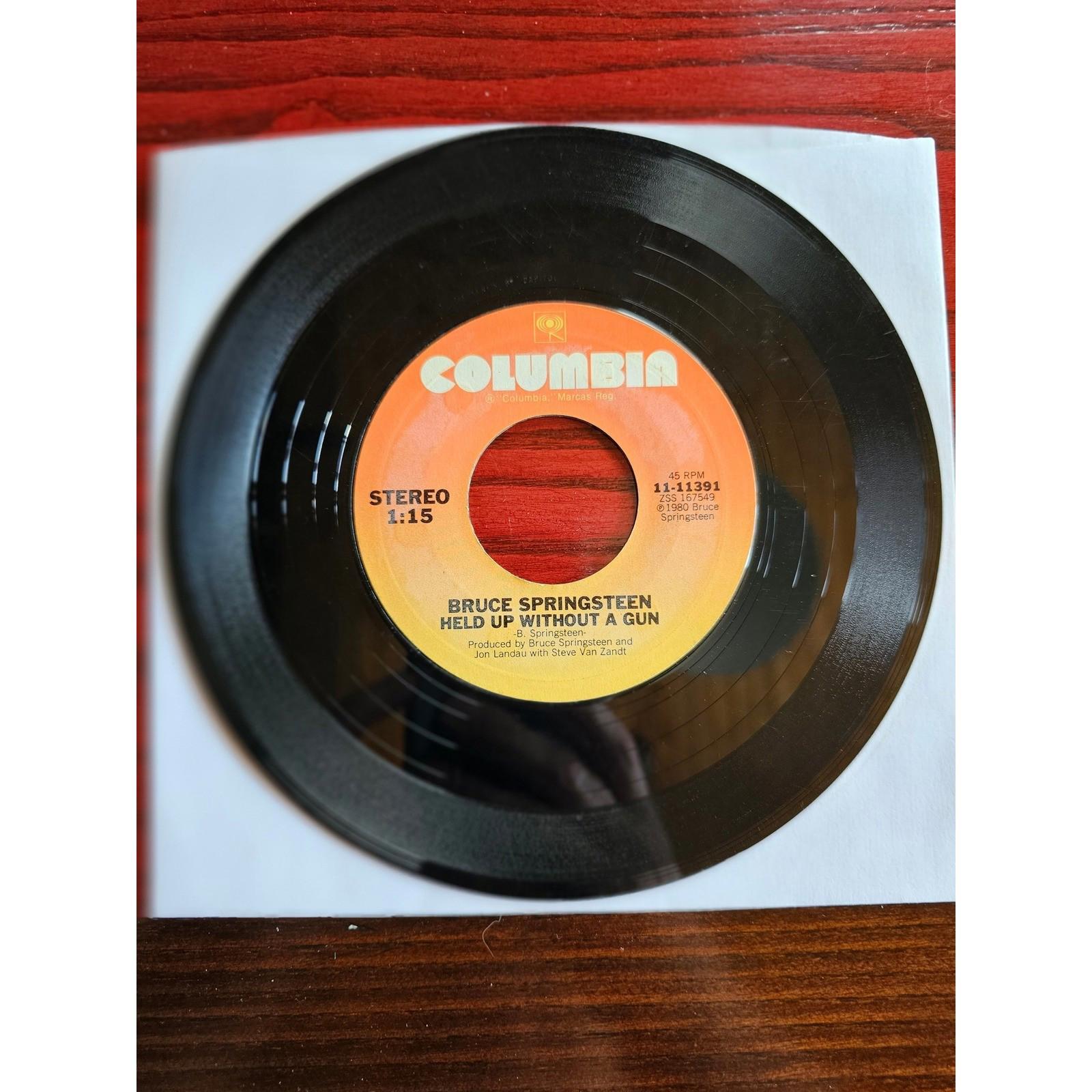 Bruce Springsteen Hungry Heart Held Up Without A Gun 45 RPM Record