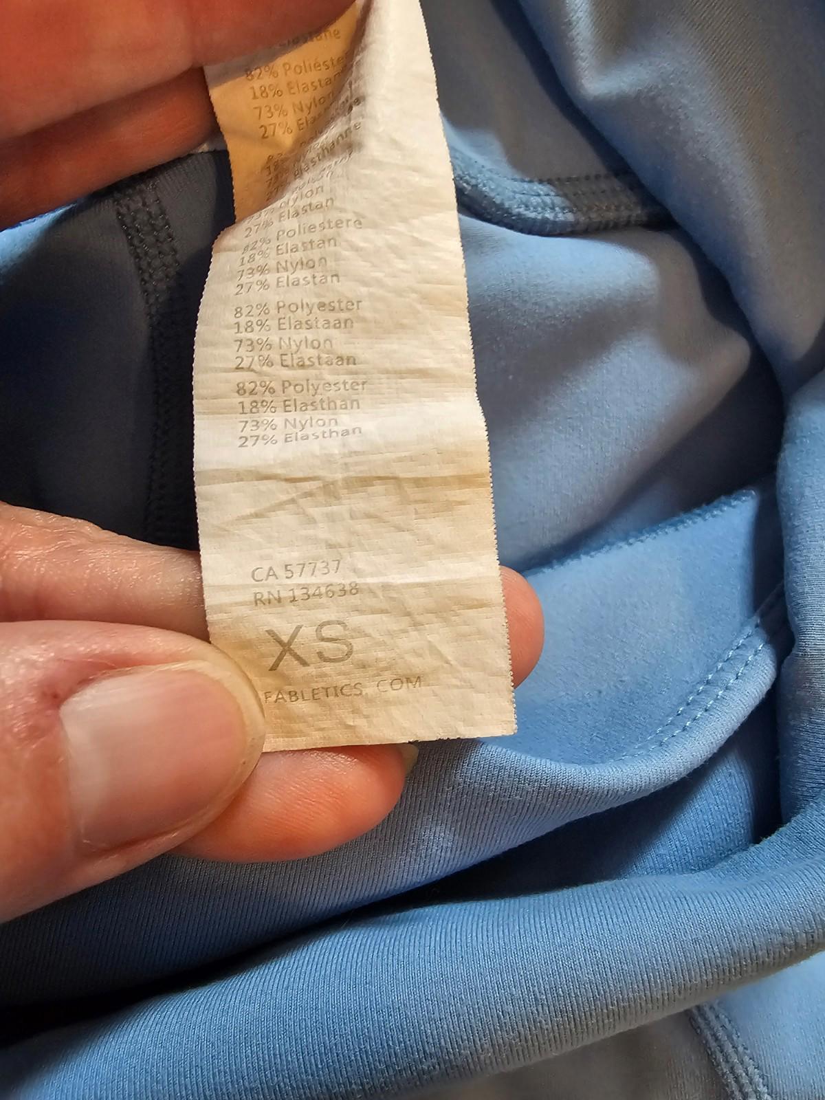 Fabletics PureLuxe High-Waist Leggings XS Blue Seamless Soft Stretch Yoga Pants